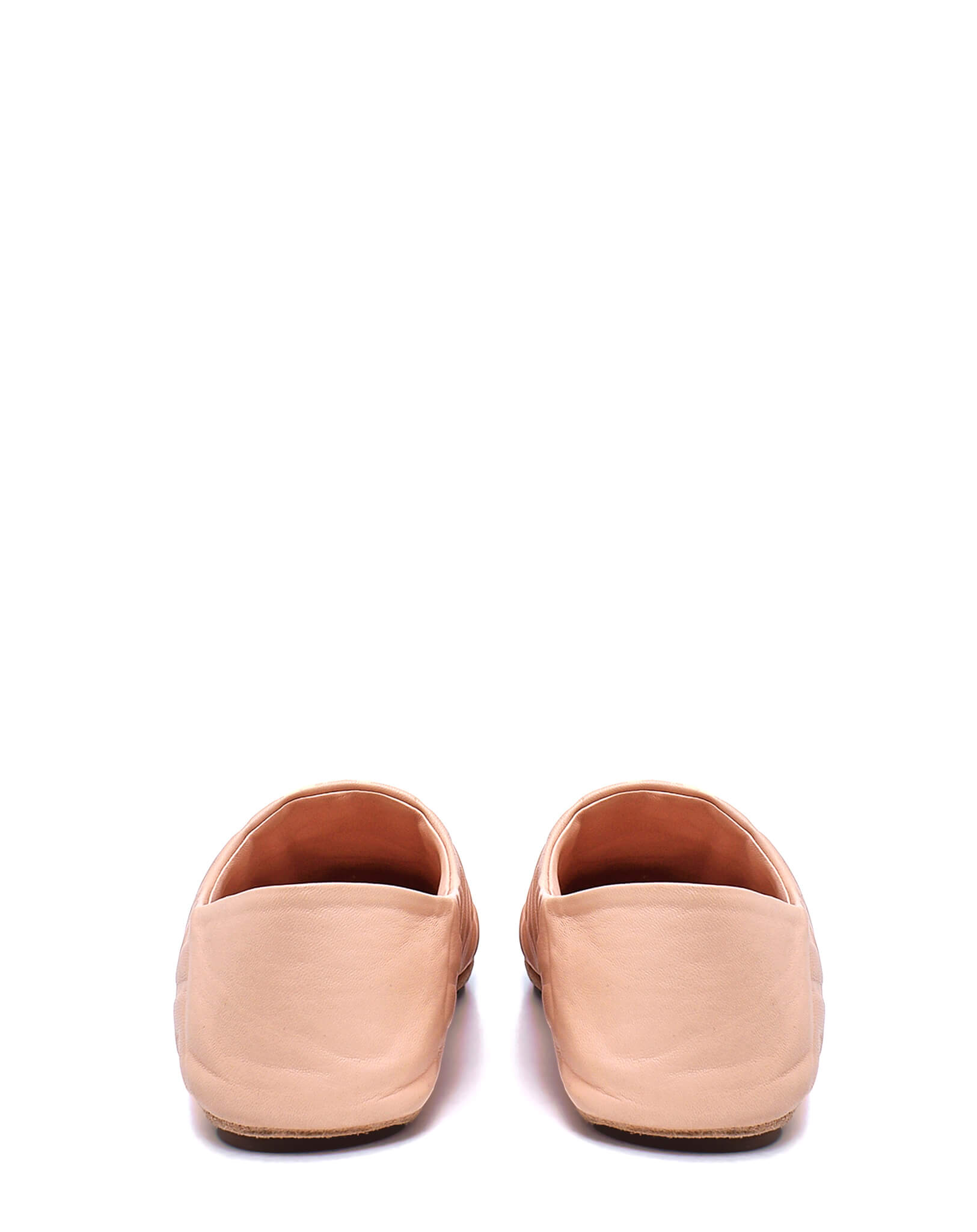 Fendi- Powder Pink FF Embossed Leather Ballerina Flats / 36